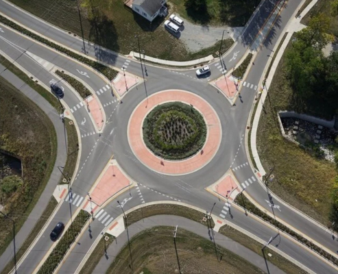 Alta Rd and Allen Rd Roundabout _ Peoria, Illinois