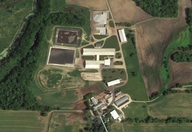 Concrete Lined Waste Holding Pond / Lake County, Illinois